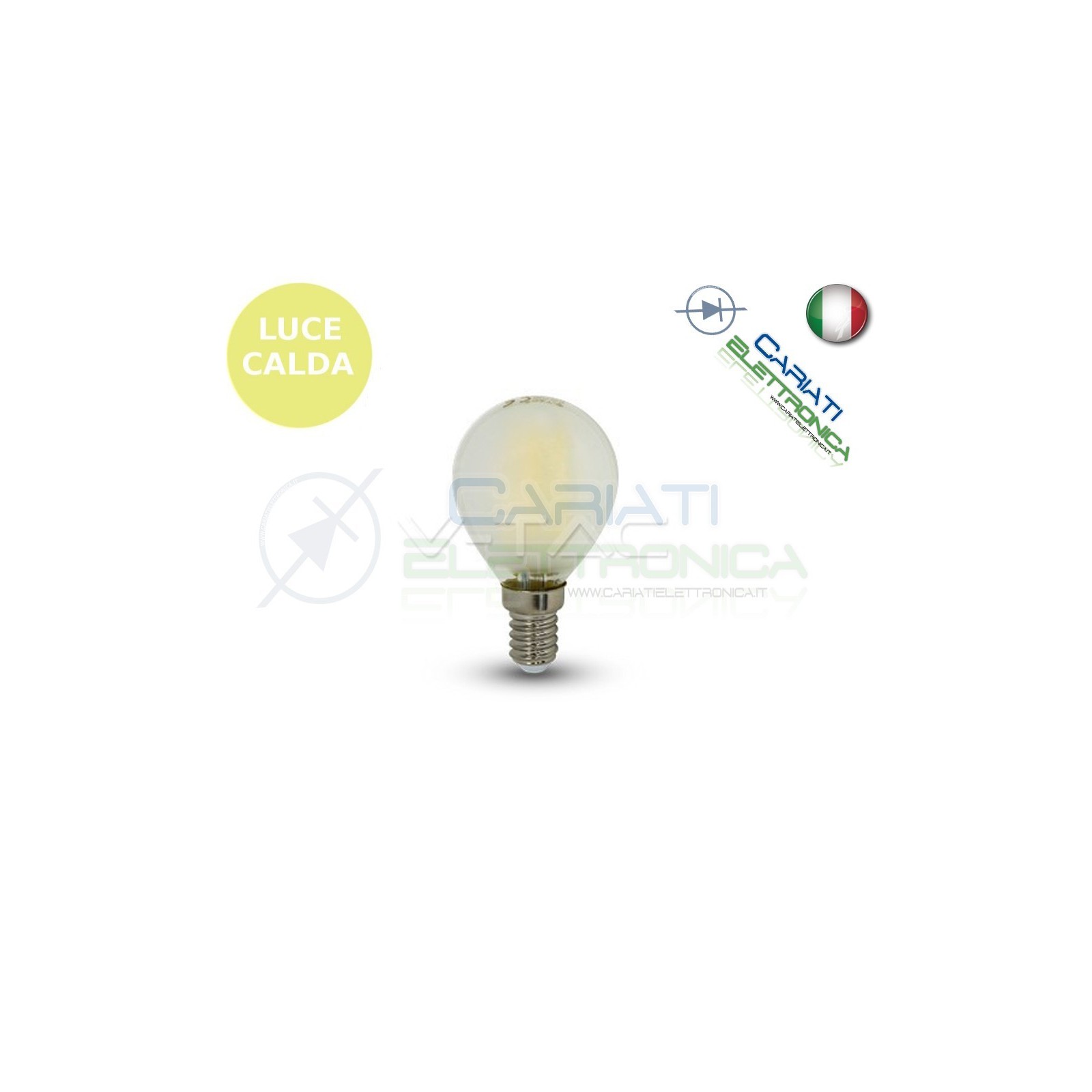 LAMPADA LAMPADINA LED V-TAC E14 4W VT-1835 LUCE CALDA 400Lm 2700k SKU 4492