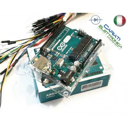STARTER KIT ARDUINO UNO Rev.3 con microcontrollore ATmega328