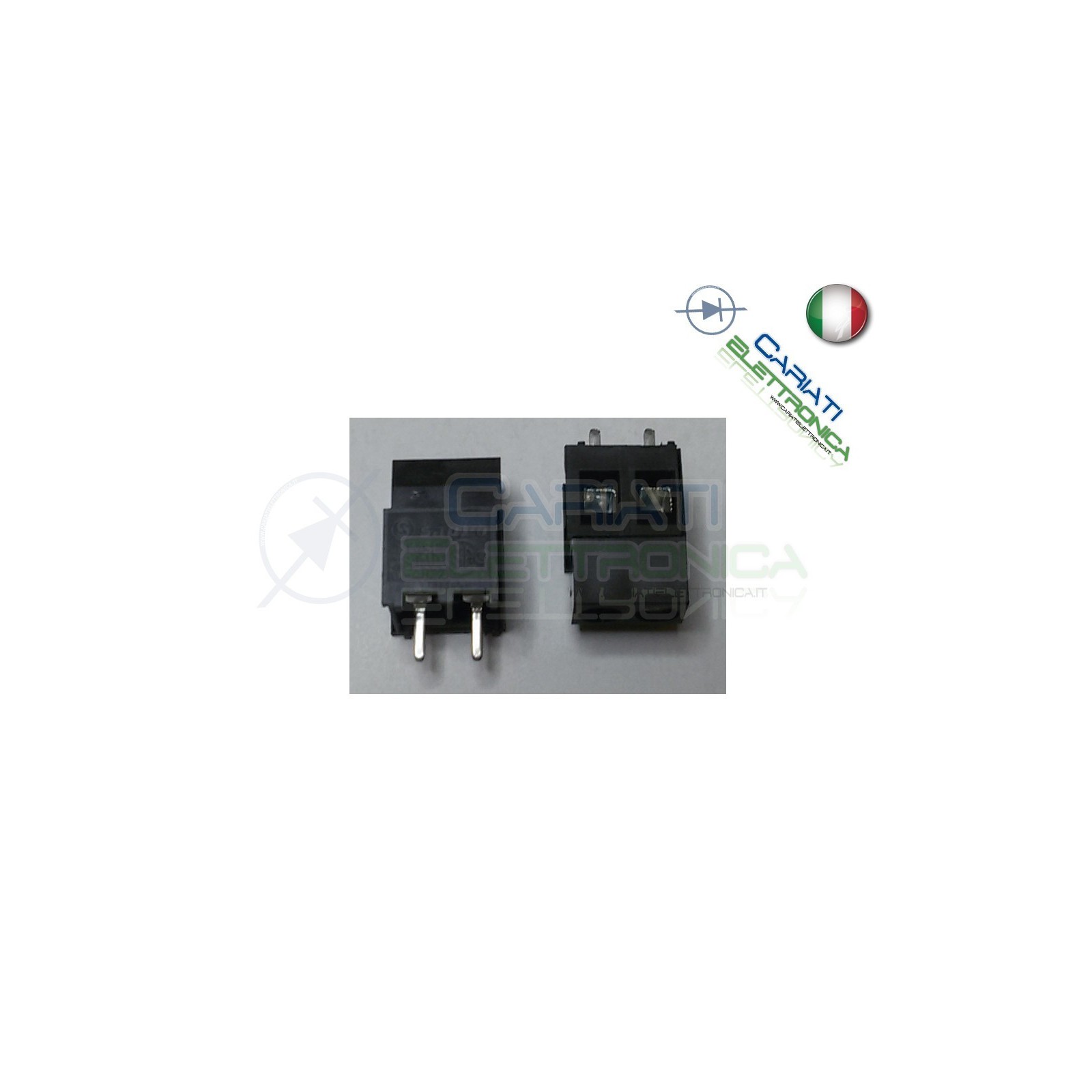 50 PEZZI Morsettiera Morsetti 2 Poli H 15 mm Connettori