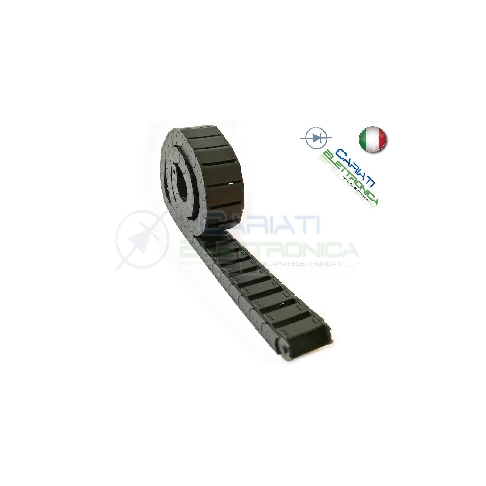 Catena Nera Passacavi Portacavi Porta Cavo 15x40mm 1 metro CNC Stampante 3D Generico