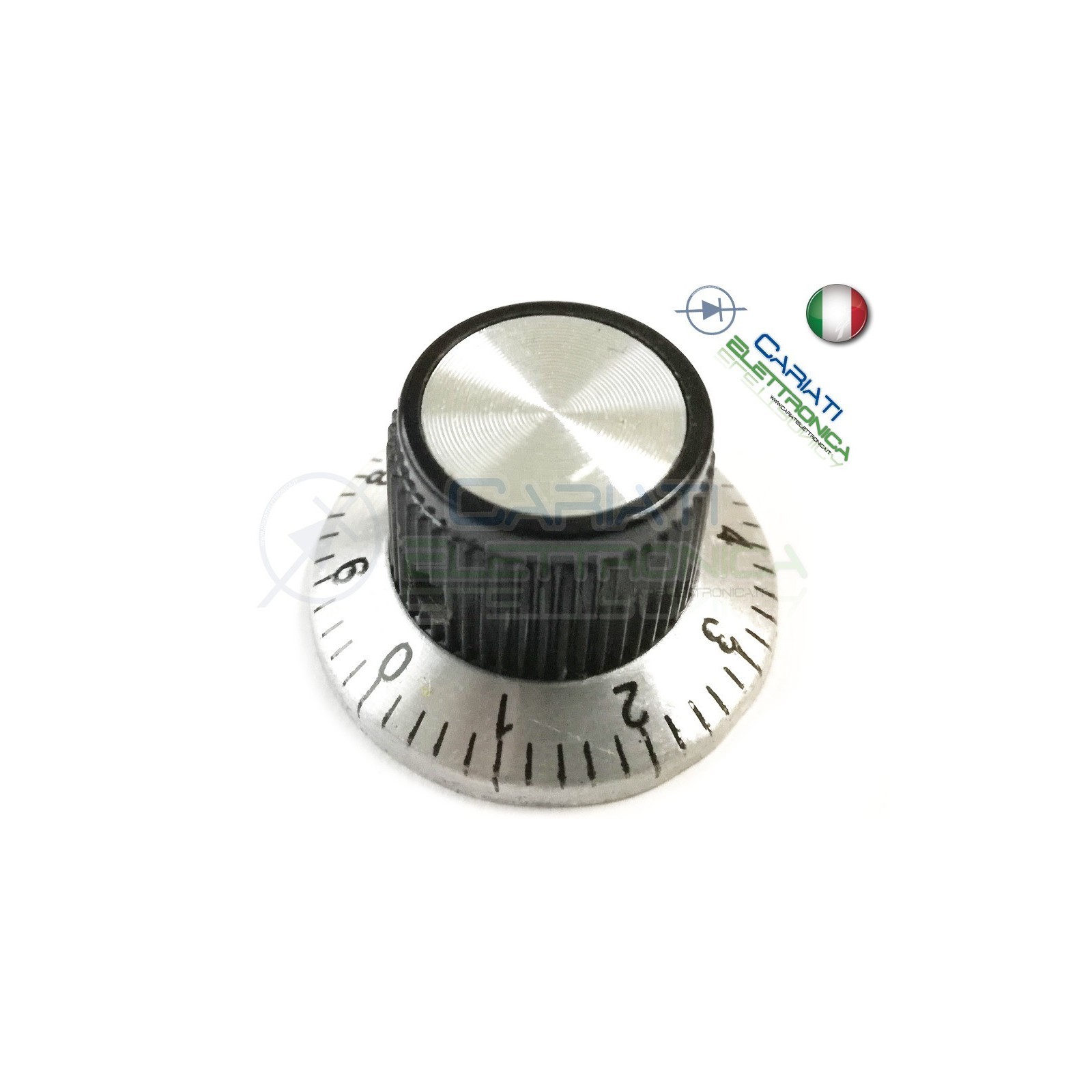 MANOPOLA POMELLO KNOB KNOBS FENDER POTENZIOMETRO AUDIO ASSE 6mm Numerata