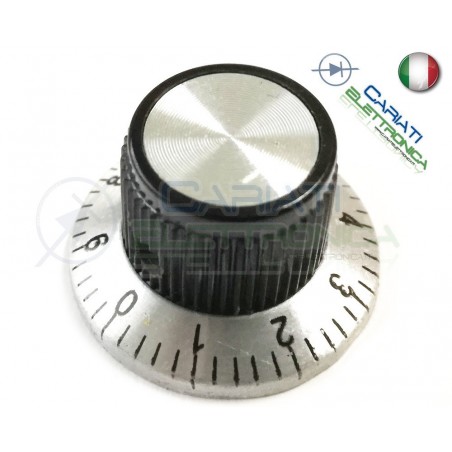 MANOPOLA POMELLO KNOB KNOBS FENDER POTENZIOMETRO AUDIO ASSE 6mm Numerata