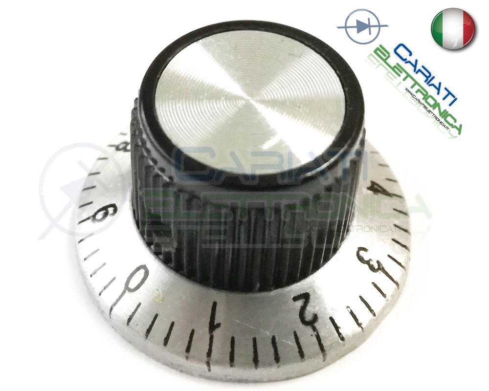 Manopola Per Potenziometro In Alluminio Forma Ovale Serie 15-48mm Fai Da Te