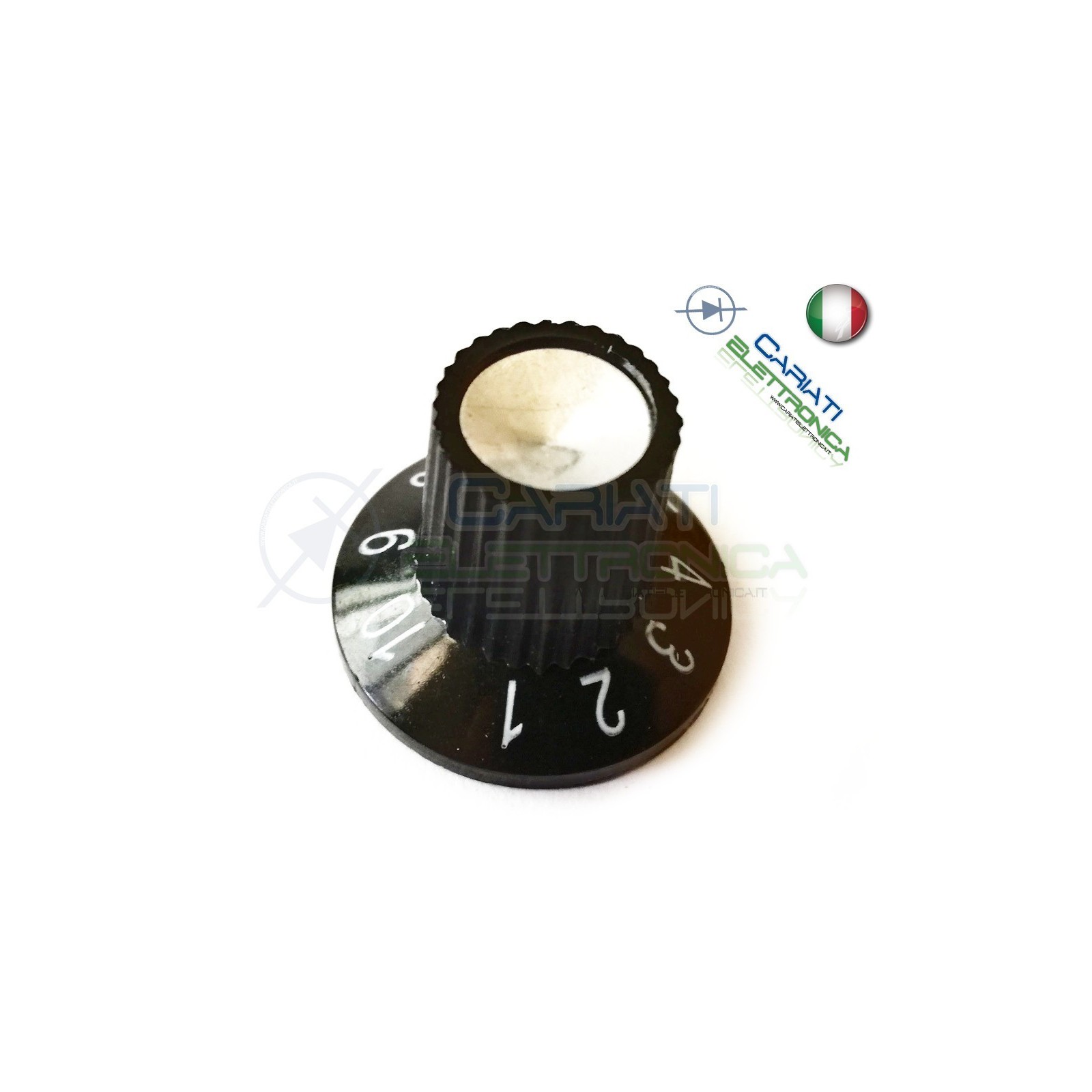 MANOPOLA POMELLO KNOB KNOBS FENDER POTENZIOMETRO AUDIO ASSE 6mm Numerata