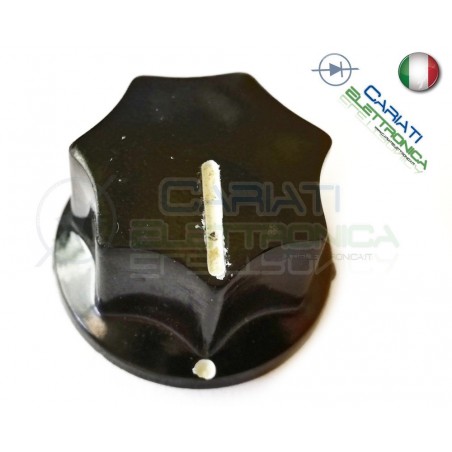 MANOPOLA POMELLO KNOB FENDER POTENZIOMETRO AUDIO ASSE 6mm D 28mm