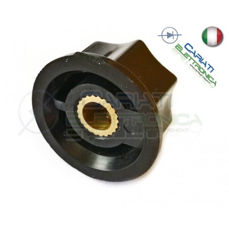MANOPOLA POMELLO KNOB FENDER POTENZIOMETRO AUDIO ASSE 6mm D 28mm