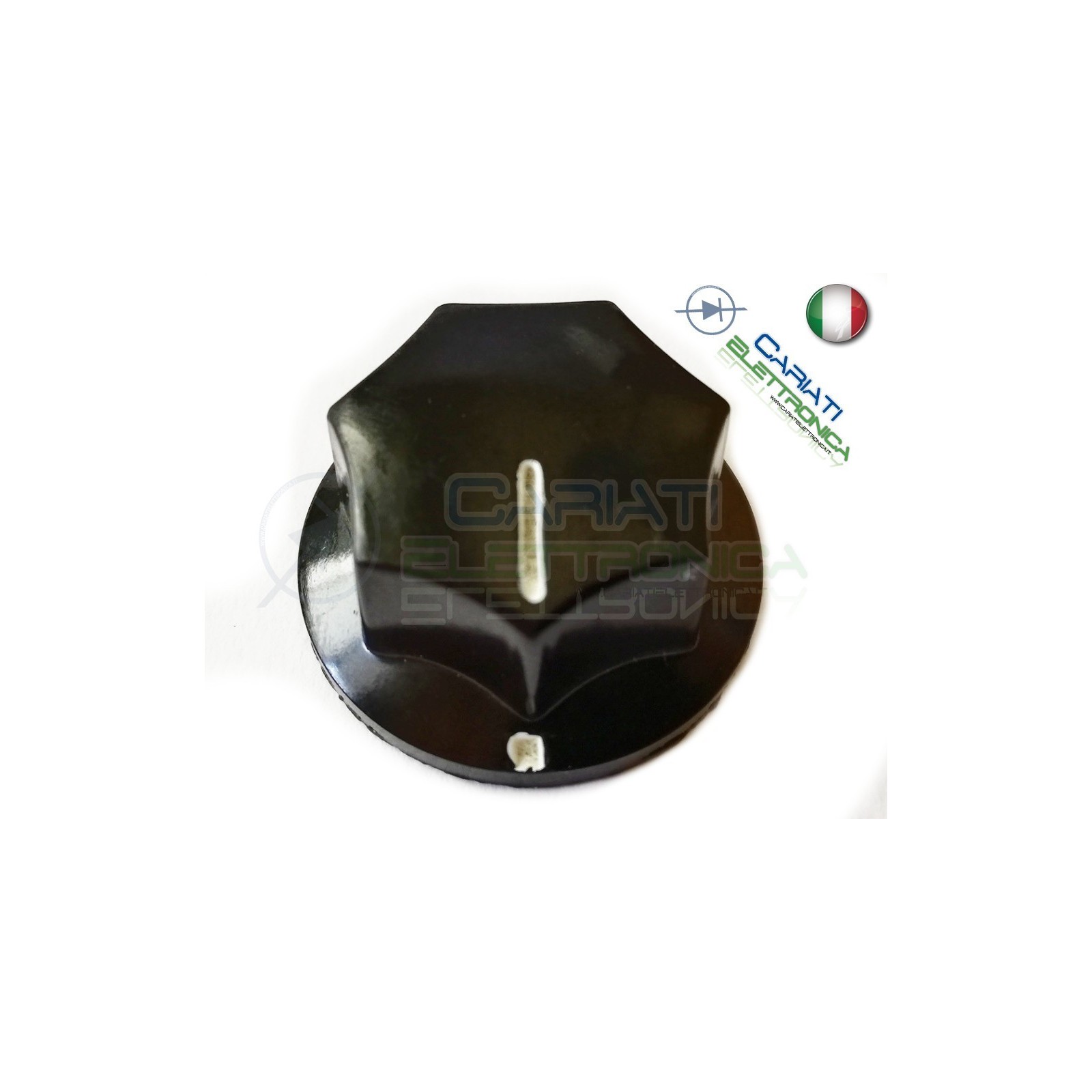 MANOPOLA POMELLO KNOB FENDER POTENZIOMETRO AUDIO ASSE 6mm D 33.5mm