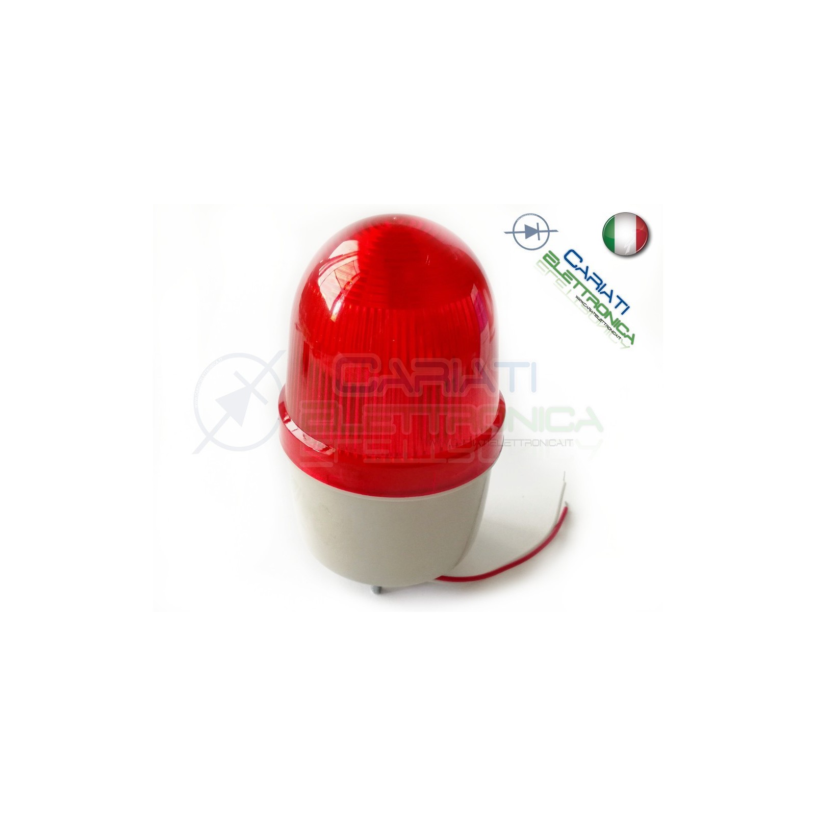 SPIA DI SEGNALAZIONE LUMINOSA LAMPEGGIANTE ROSSO ROSSA 12V