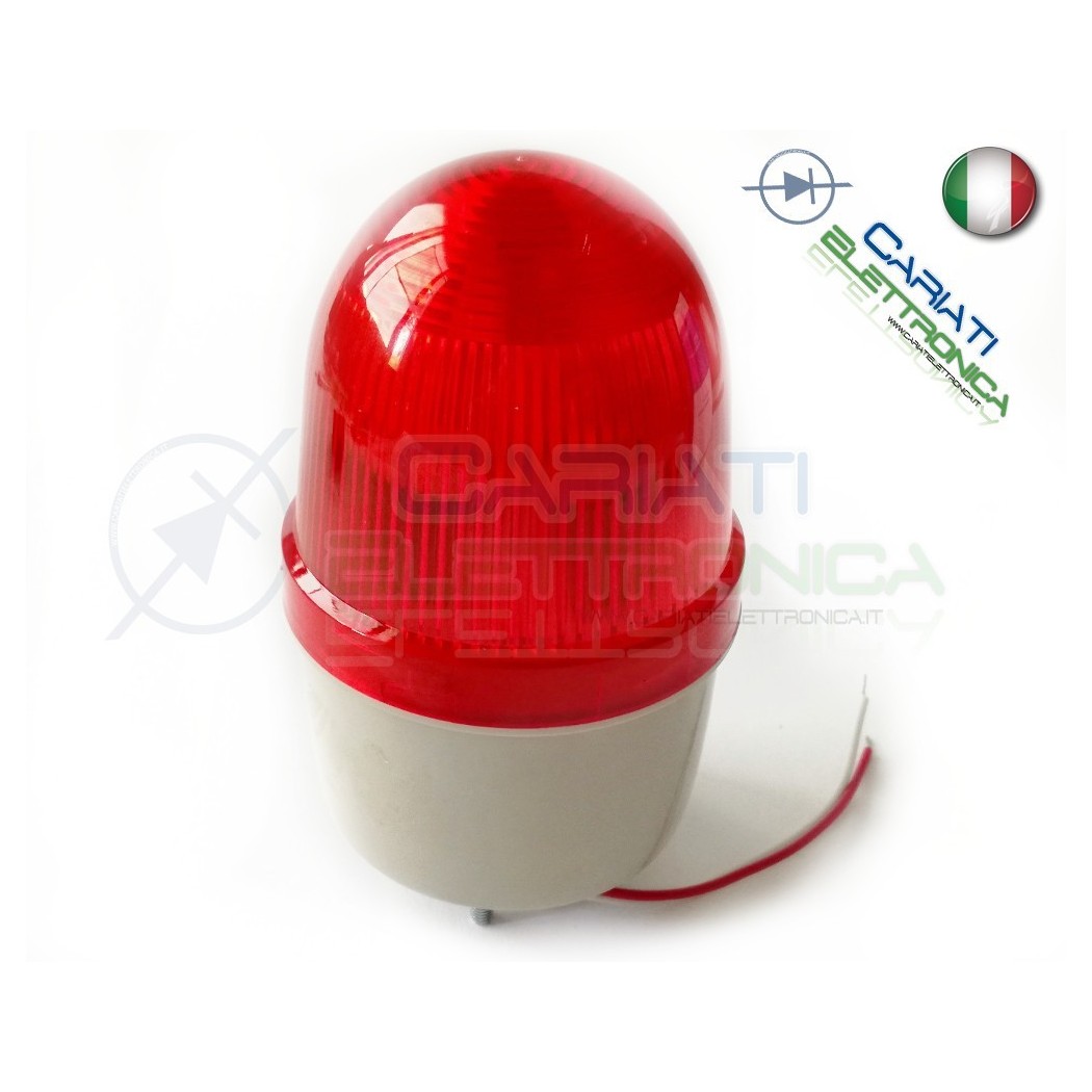 SPIA DI SEGNALAZIONE LUMINOSA LAMPEGGIANTE ROSSO ROSSA 12V