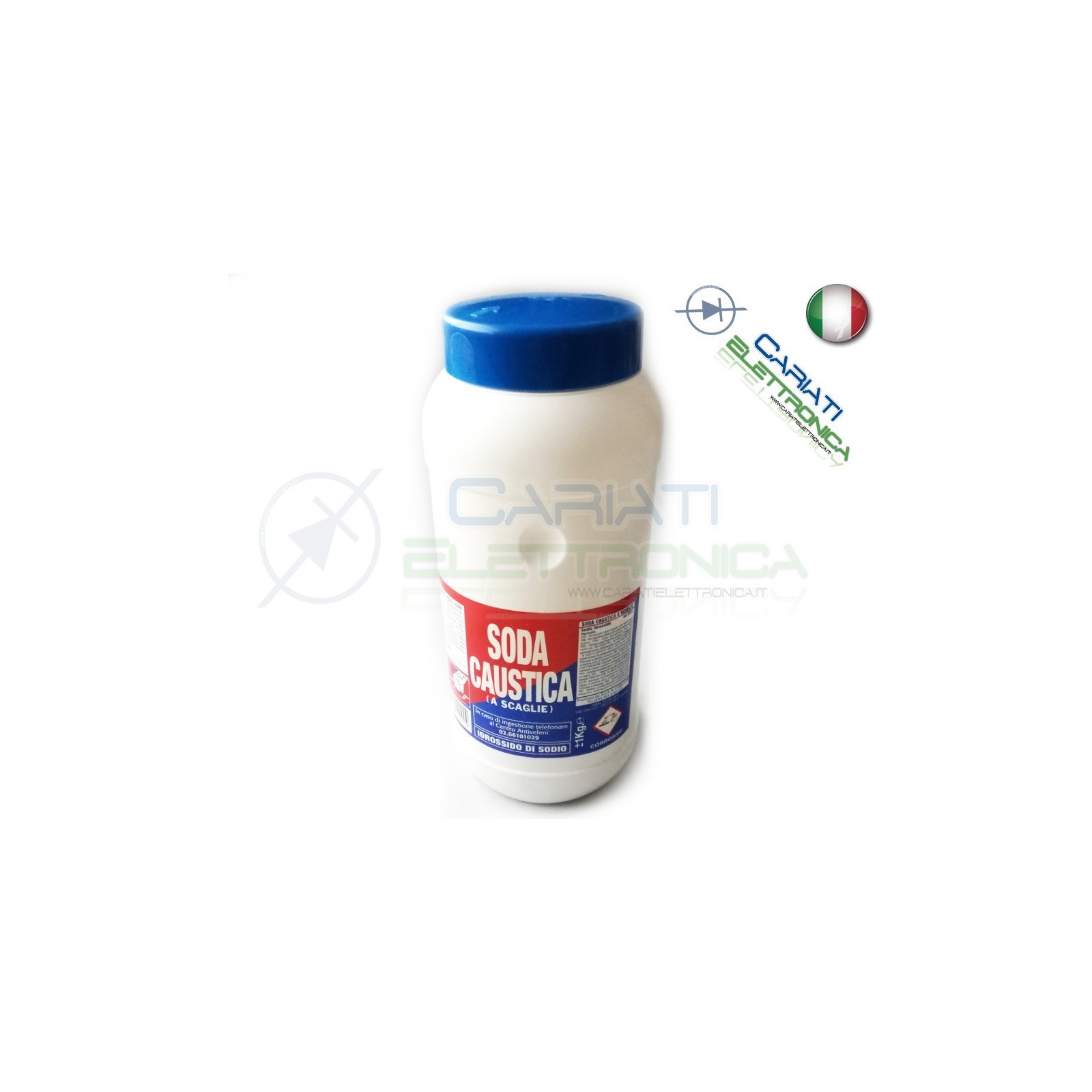SODA CAUSTICA BARATTOLO DA KG. 1 IDROSSIDO DI SODIO Generico