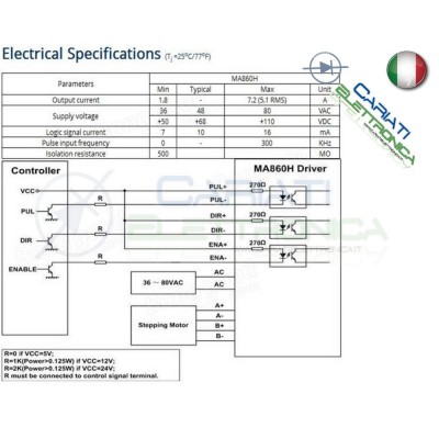 Azionamento Leadshine DMA860H CNC Stepper Drive motor 7.2 A per NEMA 34 42