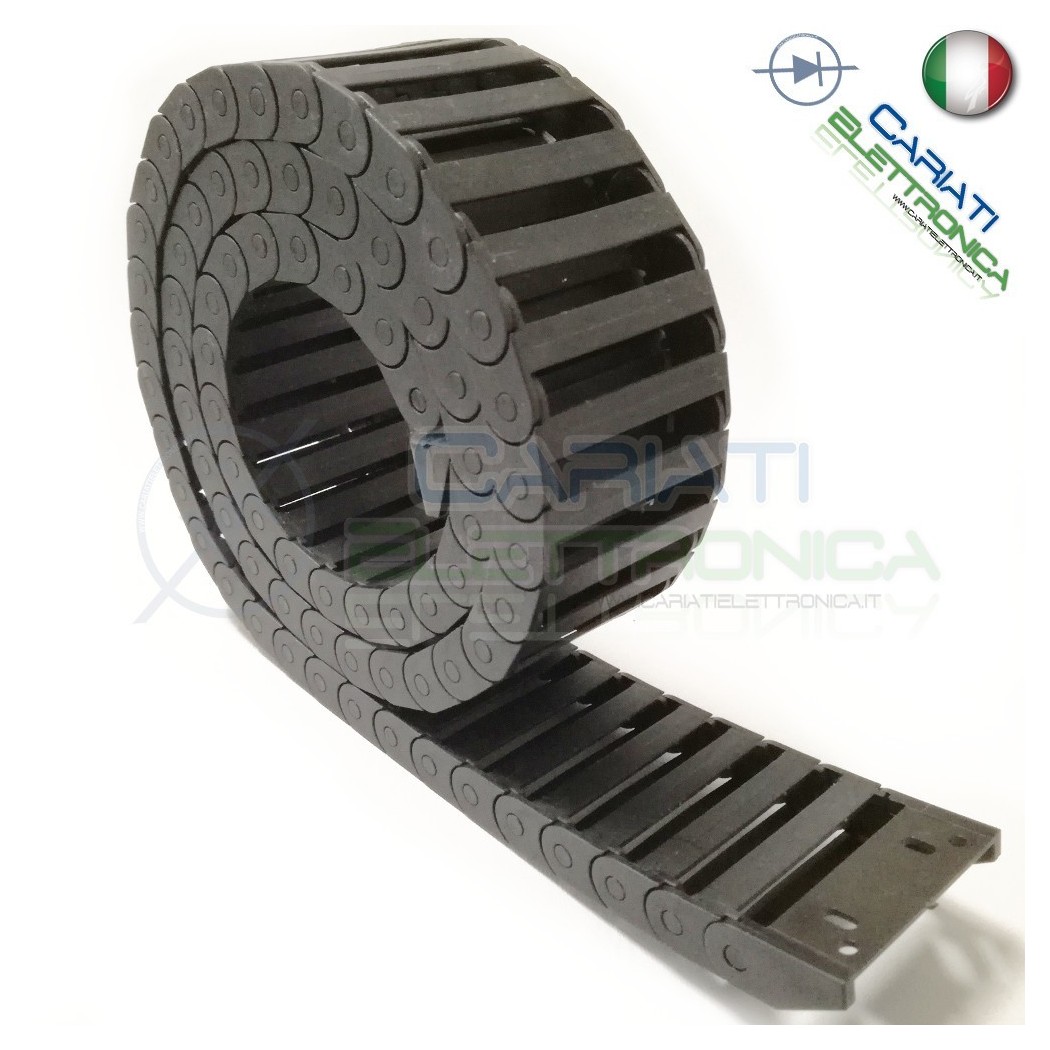 Catena Nera Passacavi Portacavi Porta Cavo 10x40mm 1 metro CNC Stampante 3D Generico