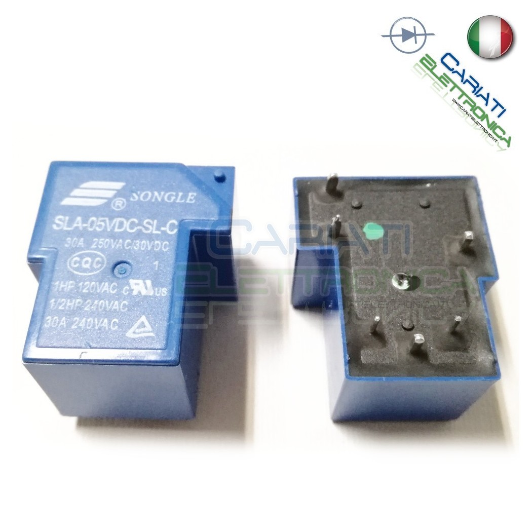 Relay Relè 5V Dc 30A Circuito Stampato Pcb SLA-05VDC-SL-C SLA
