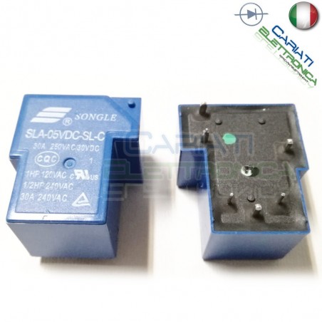 Relay Relè 5V Dc 30A Circuito Stampato Pcb SLA-05VDC-SL-C SLA