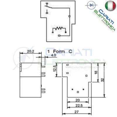 Relay Relè 5V Dc 30A Circuito Stampato Pcb SLA-05VDC-SL-C SLA
