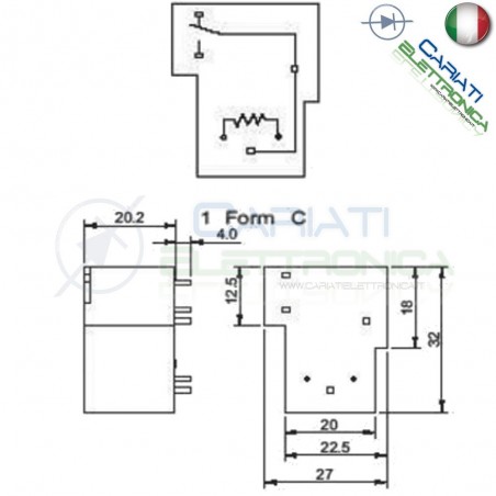 Relay SLA-24VDC-SL-C coil 24V Spdt 250Vac 30Vdc 30ASongle