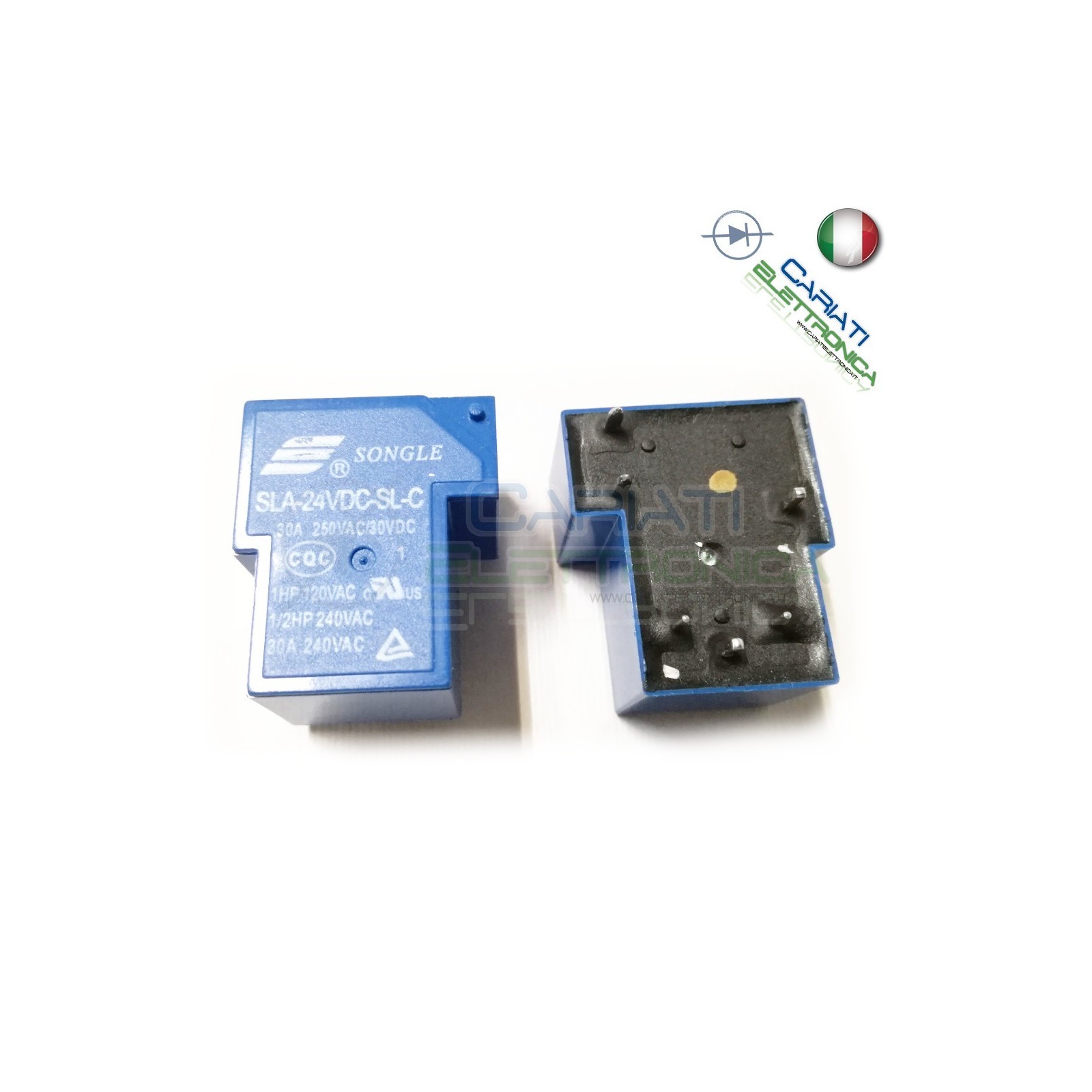 Relay SLA-24VDC-SL-C coil 24V Spdt 250Vac 30Vdc 30ASongle