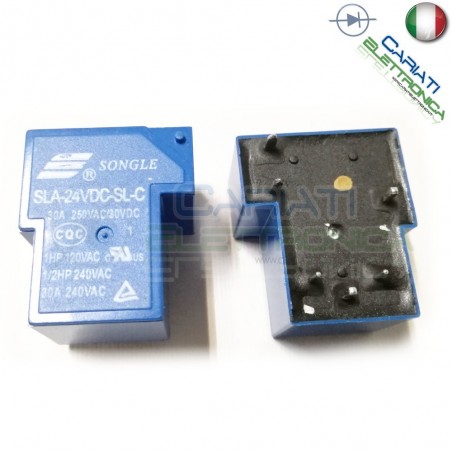 Relay SLA-24VDC-SL-C coil 24V Spdt 250Vac 30Vdc 30ASongle