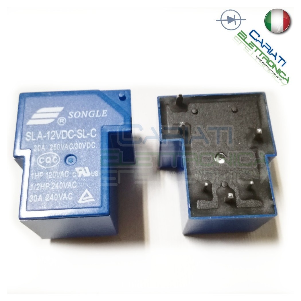 Relay Relè 12V Dc 30A Circuito Stampato Pcb SLA-12VDC-SL-C SLASongle