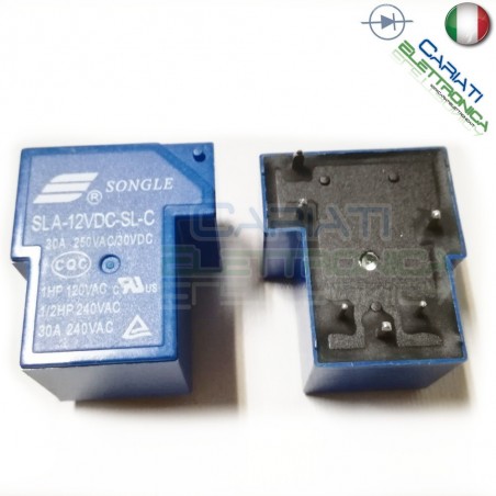 Relay Relè 12V Dc 30A Circuito Stampato Pcb SLA-12VDC-SL-C SLASongle