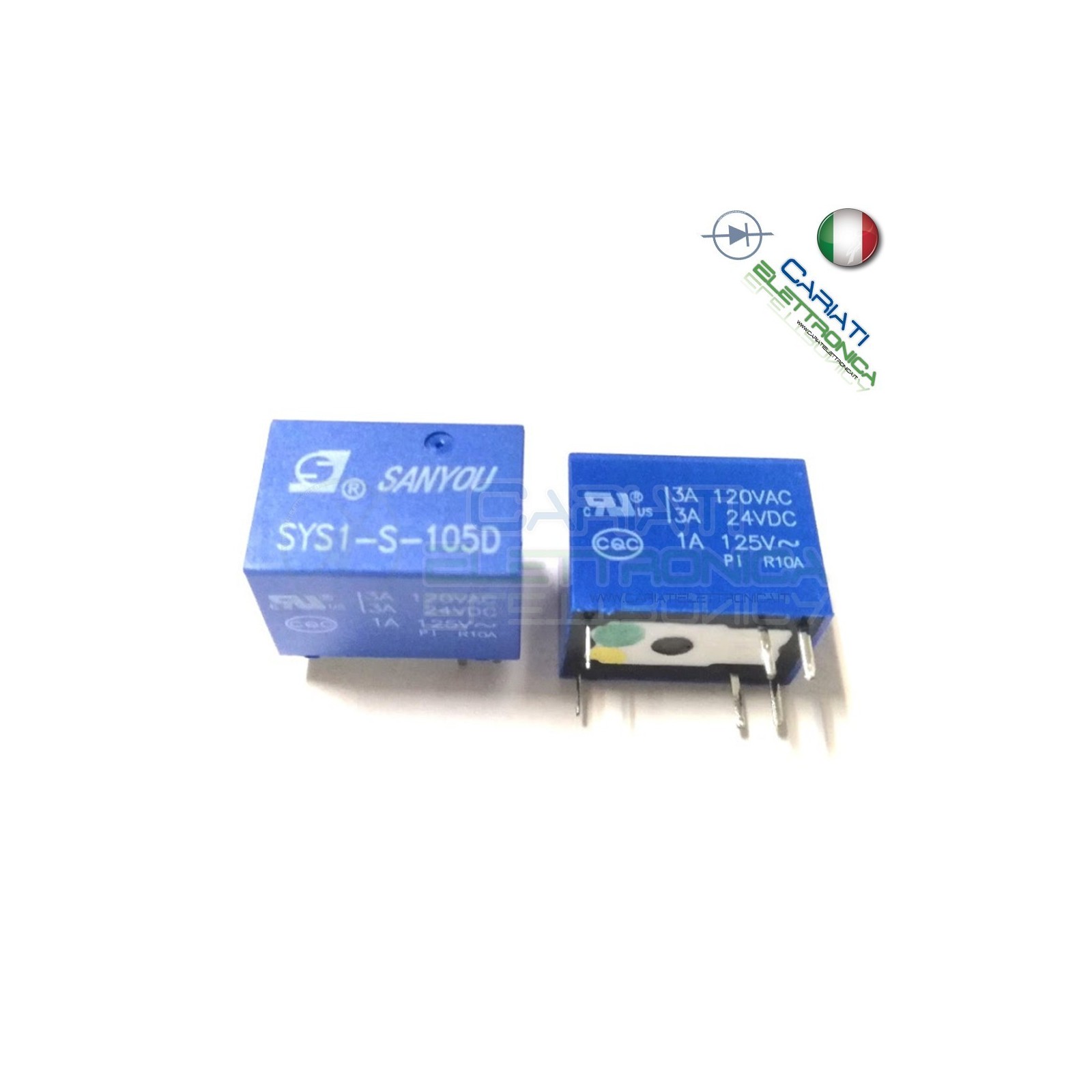 Relè singolo 1 scambio SANYOU SYS1-S-105D 5V DC 3A 120V SPDTSanyou