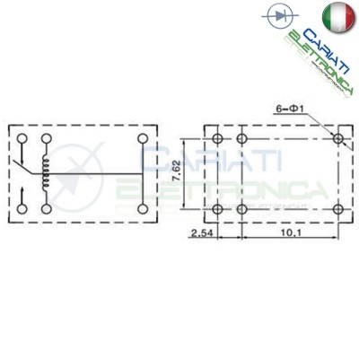 Relè singolo 1 scambio SANYOU SYS1-S-105D 5V DC 3A 120V SPDTSanyou