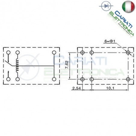 Relè singolo 1 scambio SANYOU SYS1-S-105D 5V DC 3A 120V SPDTSanyou