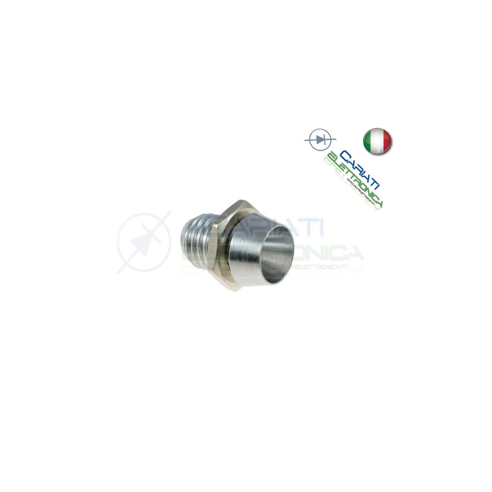 100 PEZZI SUPPORTO PORTA LED 3MM IN METALLO CROMATO