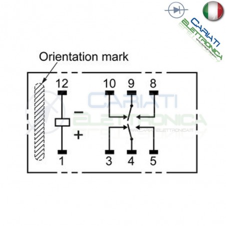 Relè doppio 2 scambio OMRON G6S-2 5V DC 0.5A 125V 24V Dpdt Omron