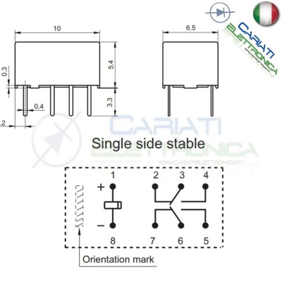 Relay Relè 12V Dc Doppio 2 Scambio NEC HFD4-012 DPDT PCBHONGFA RELAY