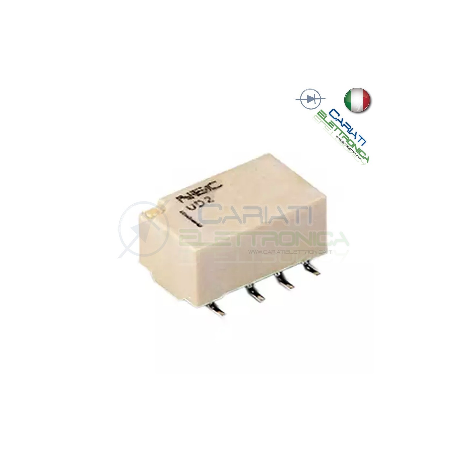 Relay Relè doppio 2 scambio NEC UD2-4.5NU 4.5DC 1A DPDT Generico
