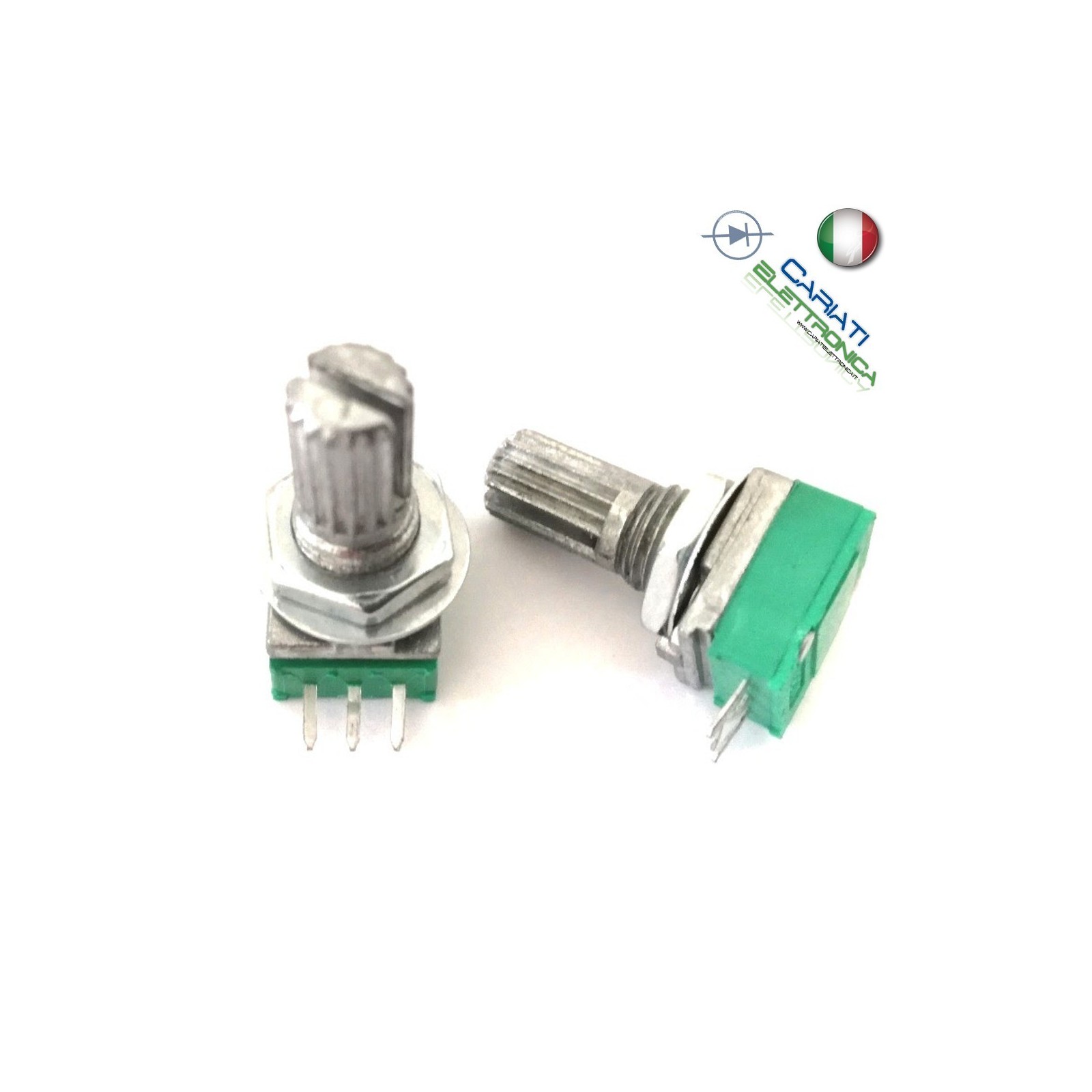 1 Pezzo Potenziometro Lineare 20 Kohm B20K RK097N 15mm Audio AmplificatoreGenerico