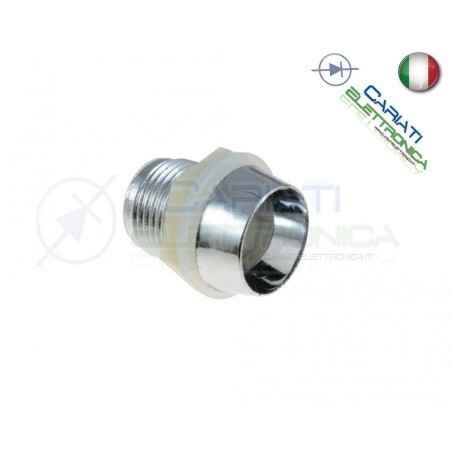 20 PEZZI SUPPORTO PORTA LED 5MM IN ABS PLASTICA CROMATO