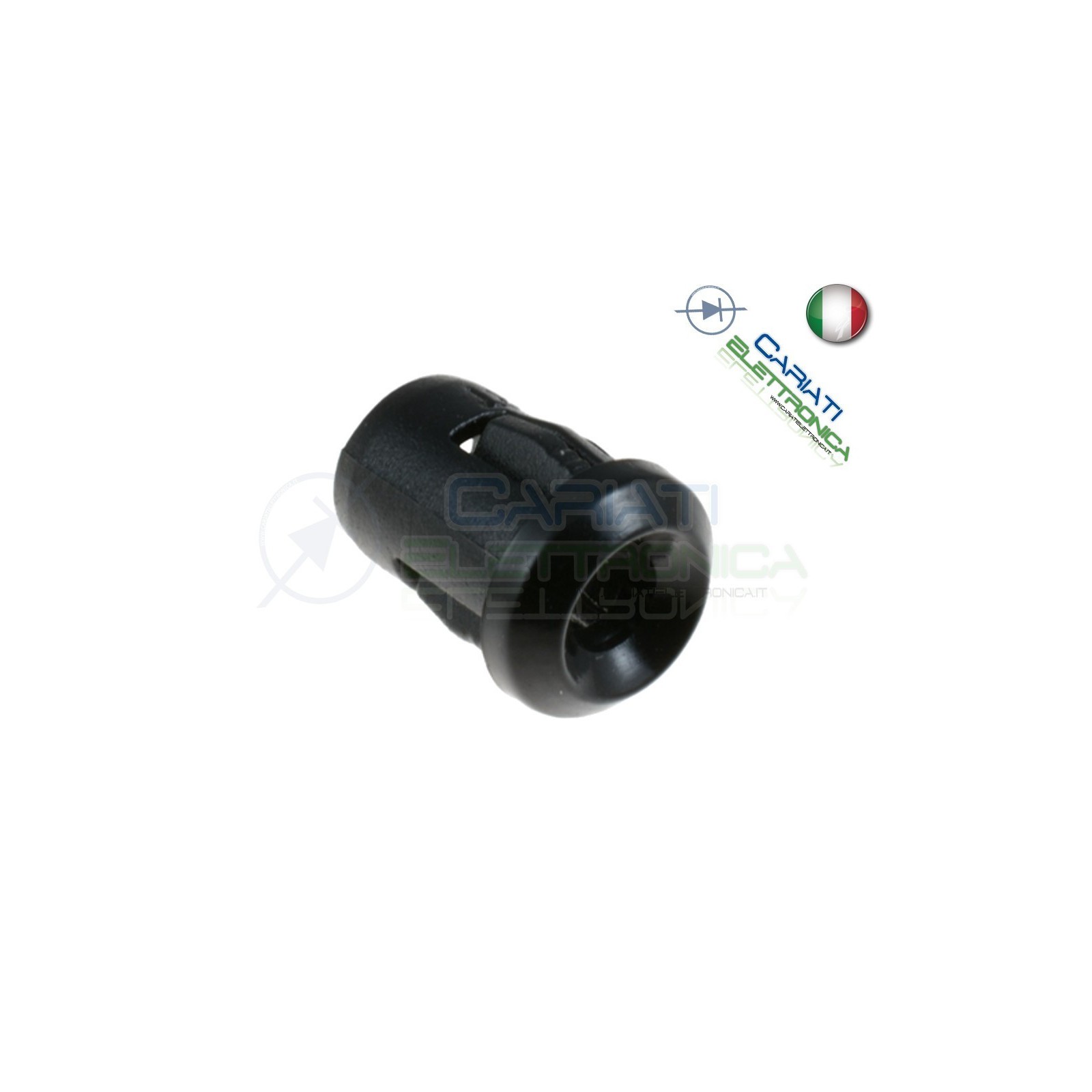50 PEZZI SUPPORTO PORTA LED 10MM IN ABS PLASTICA NERA