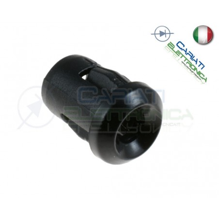 100 PEZZI SUPPORTO PORTA LED 10MM IN ABS PLASTICA NERA