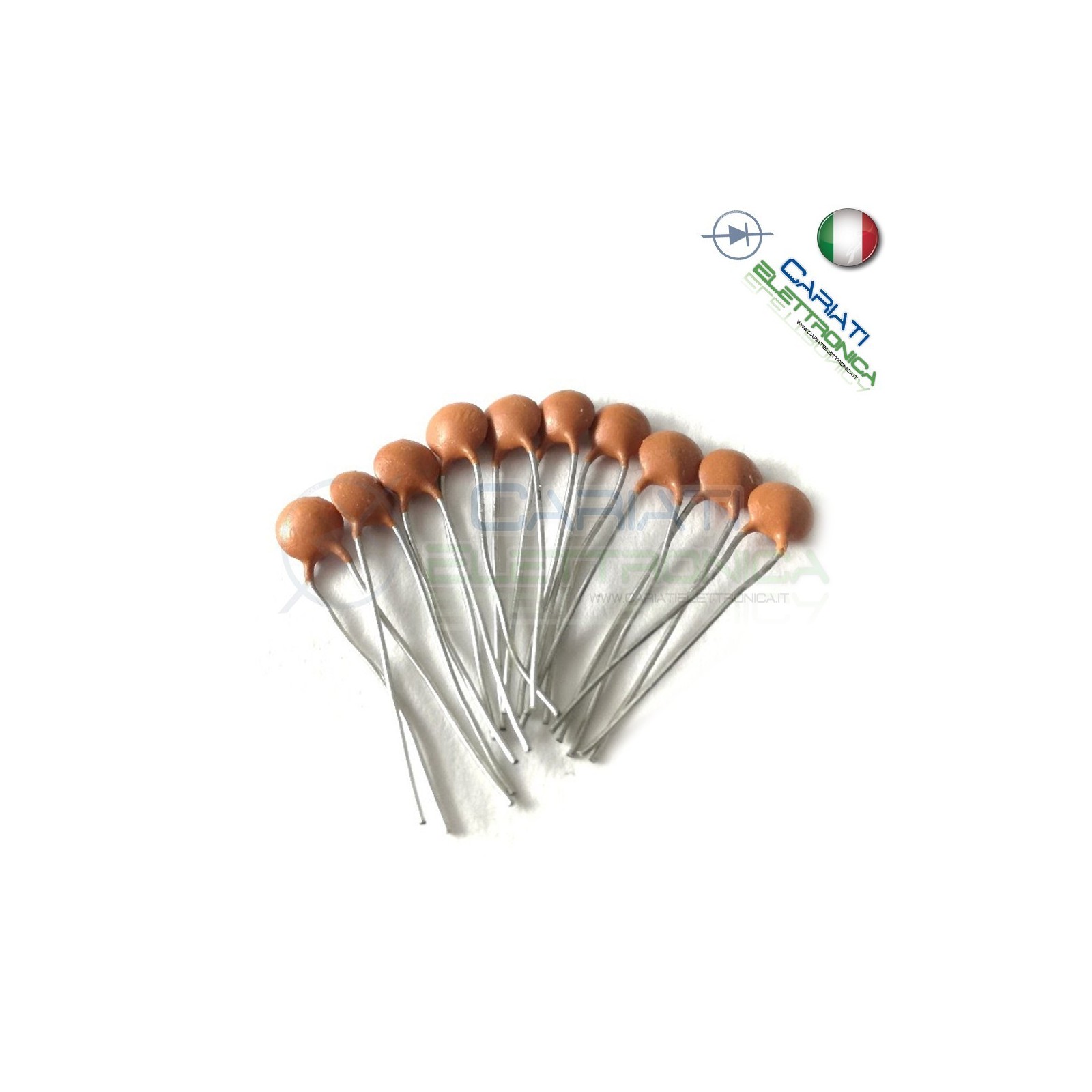 25 PEZZI Condensatore Ceramico a Disco 50V