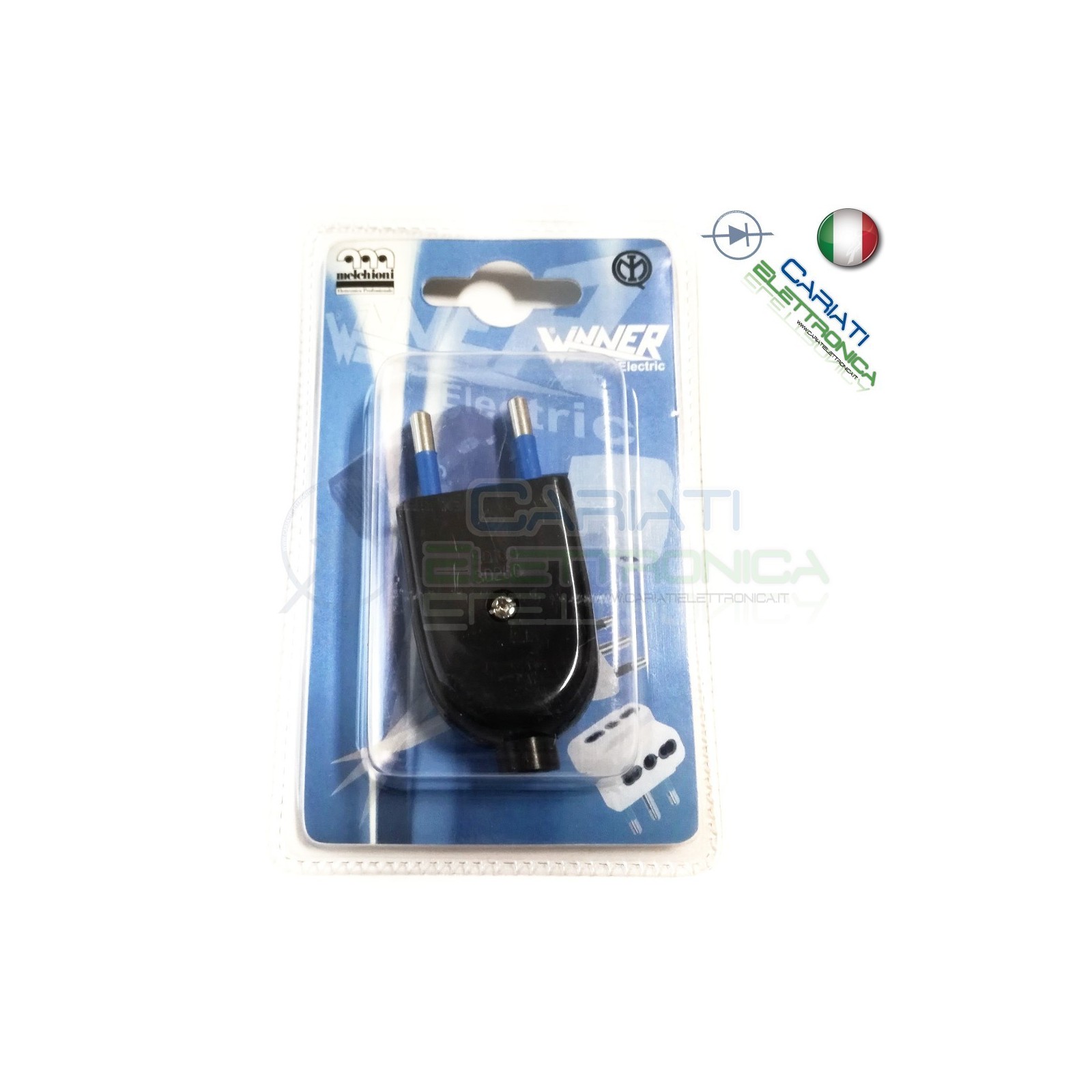 Spina elettrica volante 250Vac 2P 10A IMQ