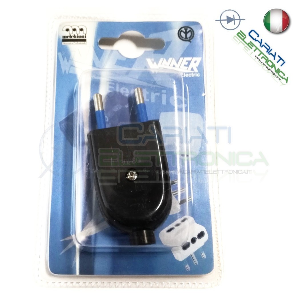 Spina elettrica volante 250Vac 2P 10A IMQ