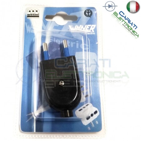 Spina elettrica volante 250Vac 2P 10A IMQ