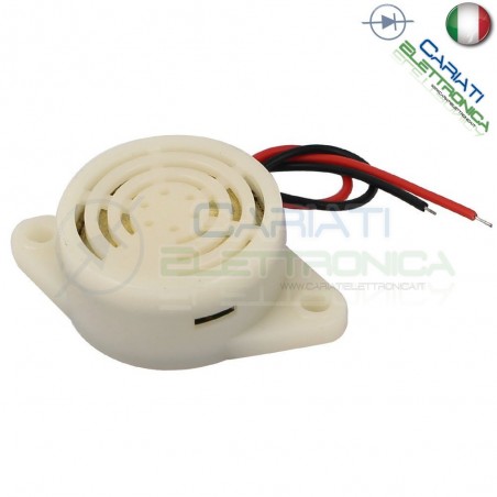 Cicalino Buzzer 3V 5V 12V 24V DC Diametro 30mm Suono Intermittente Generico