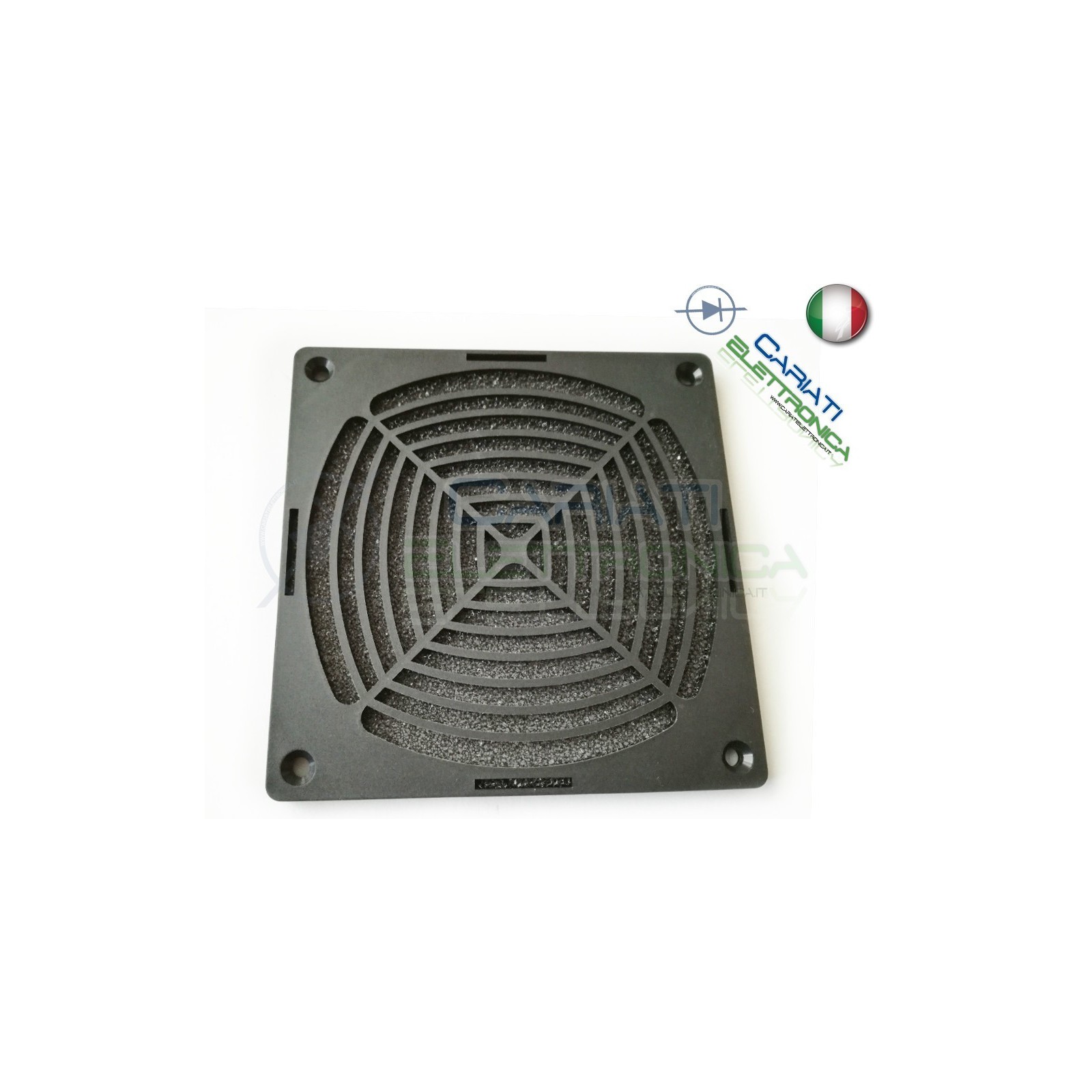 GRIGLIA DI PROTEZIONE PER VENTOLA 80 X 80 mm con filtro polvere