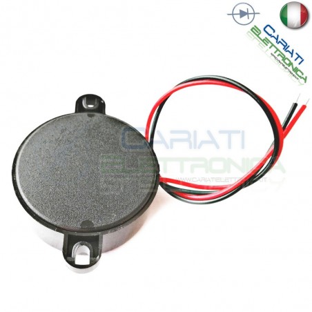 Cicalino Buzzer attivo suono continuo da 5V 12V 24V Oscillatore Integrato Diametro 42mm