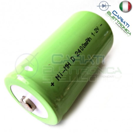 BATTERIA RICARICABILE D TORCIONE NI-MH D 1,2V 2400mAh 34x62mm PROFESSIONALEMKC