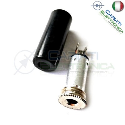 2 PEZZI PRESA JACK FEMMINA STEREO 3.5mm 3.5 mm senza guidacavo connettore