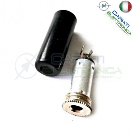 2 PEZZI PRESA JACK FEMMINA STEREO 3.5mm 3.5 mm senza guidacavo connettore