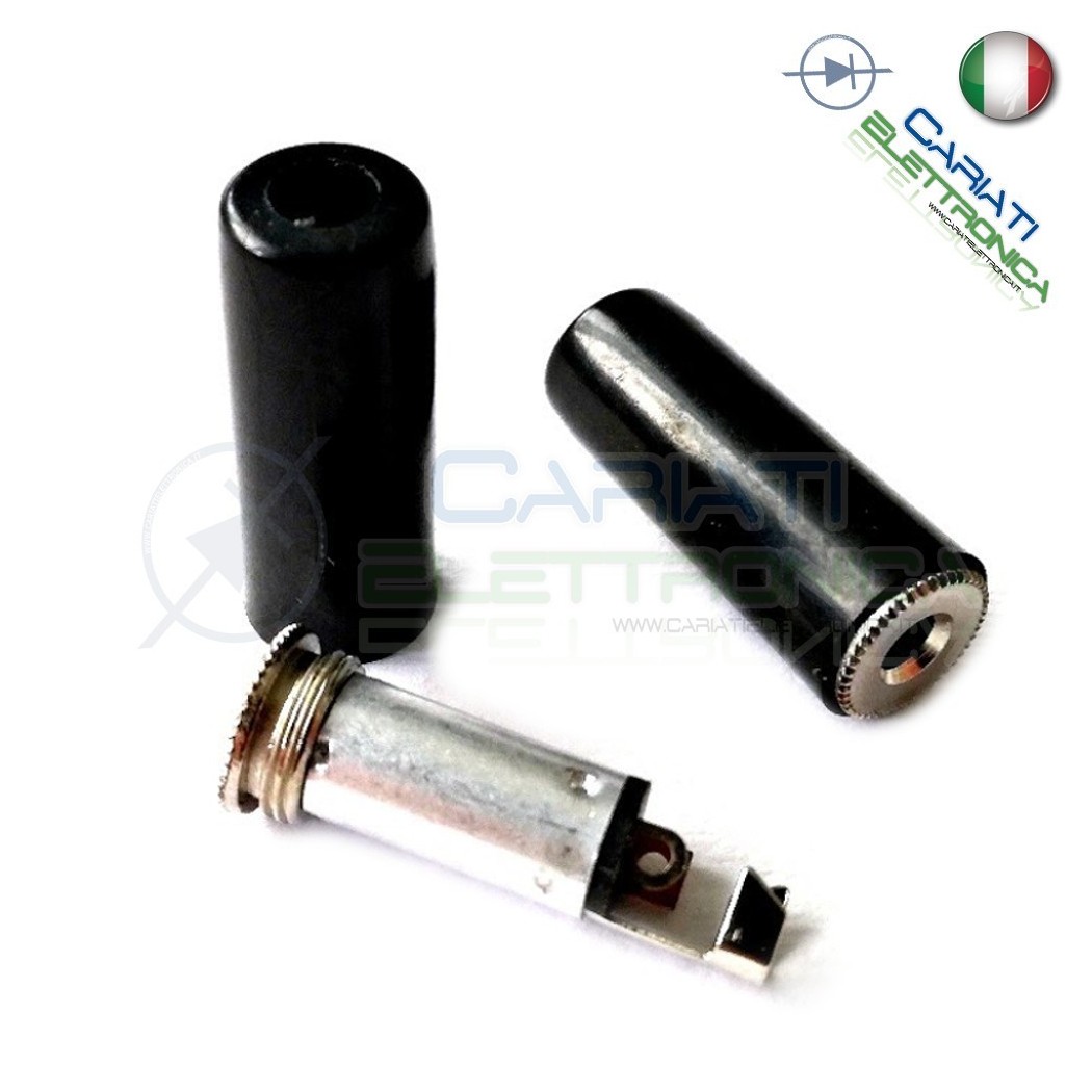 2 PEZZI PRESA JACK FEMMINA STEREO 3.5mm 3.5 mm senza guidacavo connettore