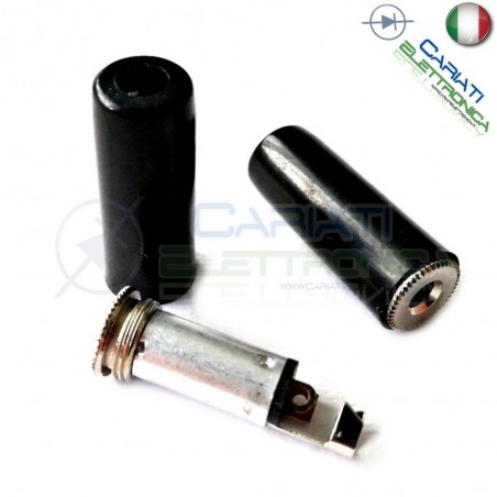 2 PEZZI PRESA JACK FEMMINA STEREO 3.5mm 3.5 mm senza guidacavo connettore