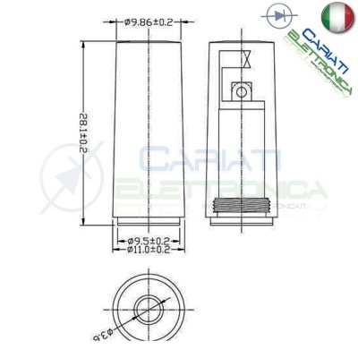 2 PEZZI PRESA JACK FEMMINA STEREO 3.5mm 3.5 mm senza guidacavo connettore