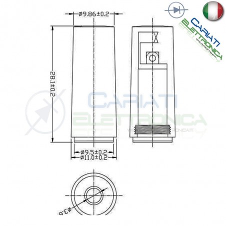 2 PEZZI PRESA JACK FEMMINA STEREO 3.5mm 3.5 mm senza guidacavo connettore