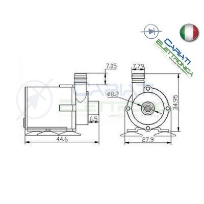 Micro pompa JT-160 jt160 per Acqua Acquario 6 - 12V DC con cavo